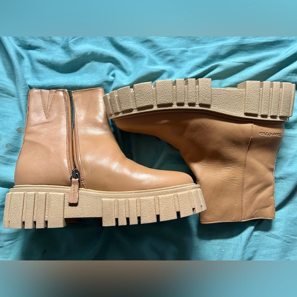 Tan Leather Ankle Boots